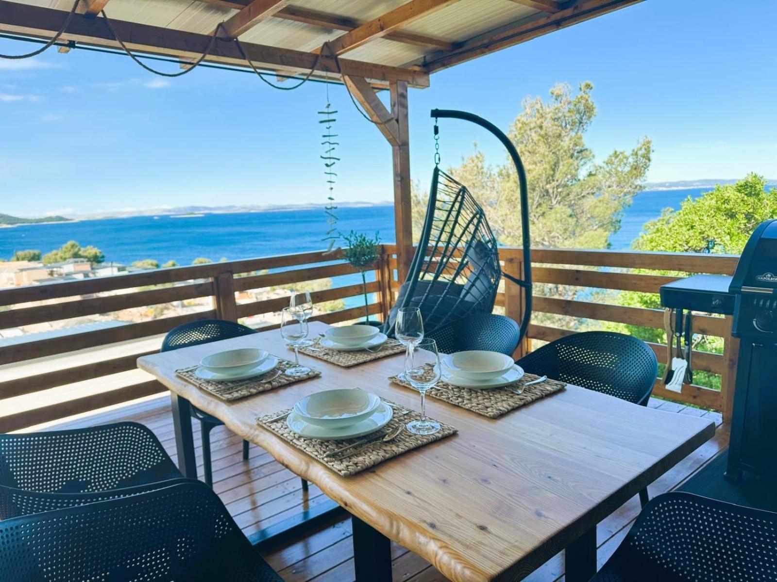 D-View Premium Mobile Home - Panoramic Seaview - 150 M From Beach, Free Parking Drage Buitenkant foto