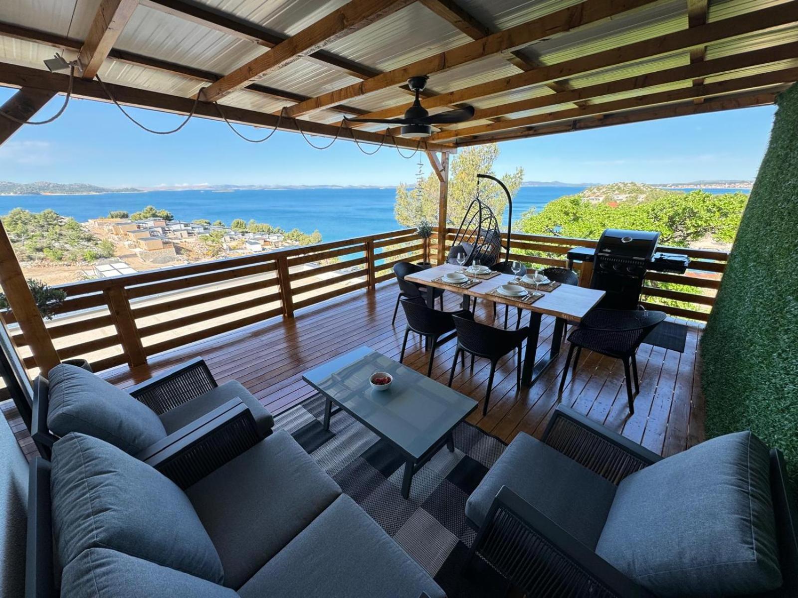 D-View Premium Mobile Home - Panoramic Seaview - 150 M From Beach, Free Parking Drage Buitenkant foto