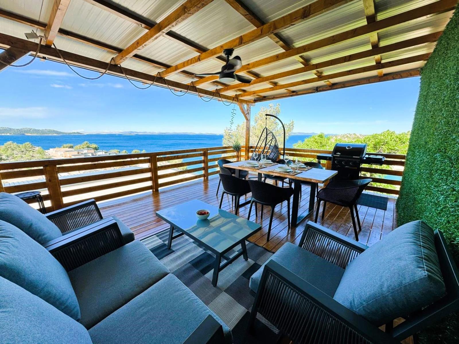 D-View Premium Mobile Home - Panoramic Seaview - 150 M From Beach, Free Parking Drage Buitenkant foto